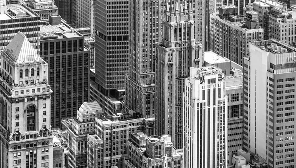エンパイア ステート ビルディングの上から見たニューヨーク ニューヨーク摩天楼のニューヨーク アメリカ合衆国 2016 黒と白のイメージ 鳥の目のビュー — ストック写真