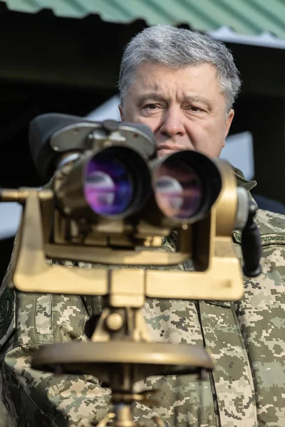 Zhytomyr Reg Ukraina Listopada 2018 Prezydenta Poroszenko Odwiedził Centrum Szkolenia — Zdjęcie stockowe
