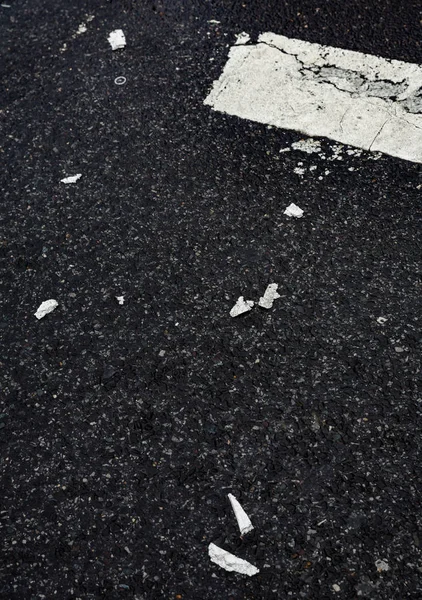 Marquages Routiers Sur Asphalte Dans Rue Manhattan New York Traversée — Photo