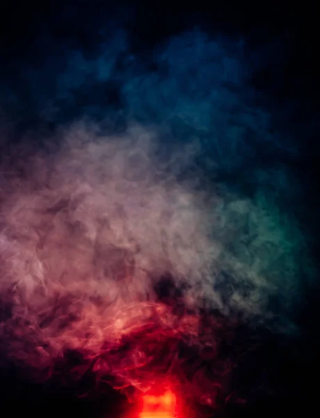 暗い背景にカラフルな煙のソフト フォーカスの抽象的なイメージ テクスチャと抽象アート — ストック写真