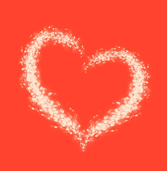 Abstraktní Srdce Frame Rozostřeného Pozadí Valentýna Obrázek Trendy Bydlení Korálové — Stock fotografie