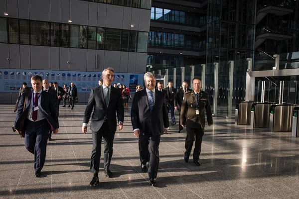 Bruksela Belgia Grudzień 2018 Ukraiński Prezydent Petro Poroszenko Sekretarz Generalny — Zdjęcie stockowe