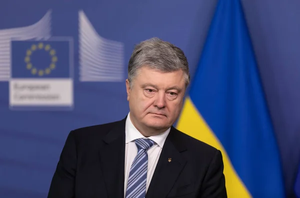 Brussels Belgium Dec 2018 President Ukraine Petro Poroshenko Press Conference — Stock Photo, Image