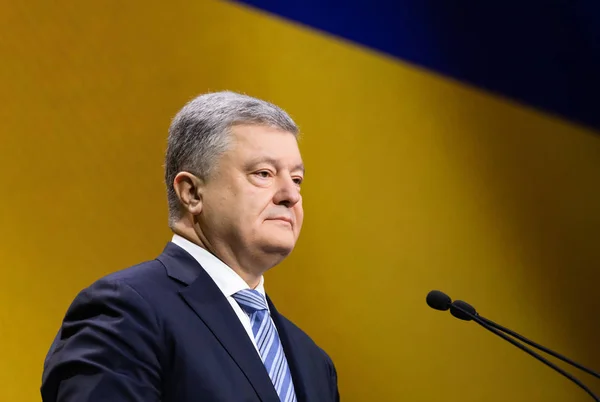 Kiev Ucrania Diciembre 2018 Presidente Ucrania Petro Poroshenko Durante Una — Foto de Stock