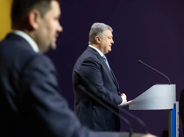 Kiew Ukraine 2018 Der Ukrainische Präsident Petro Poroschenko Während Einer — Stockfoto