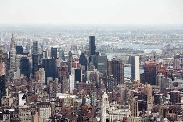 NEW YORK, USA - Apr 28, 2016: New York City Manhattan midtown view