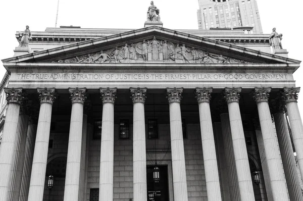 美国纽约 2016 纽约州最高法院大厦 原名纽约县法院弗利广场文娱中心位于曼哈顿区的 中心街纽约 — 图库照片