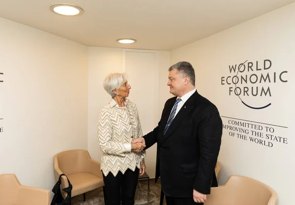 Davos Switzerland Jan 2019 President Ukraine Petro Poroshenko Director International — Stock Photo, Image