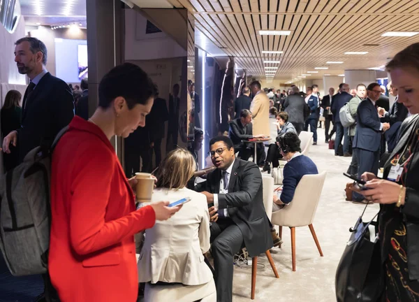 Davos Switzerland Jan 2019 Working Moments World Economic Forum Annual — Stock Photo, Image