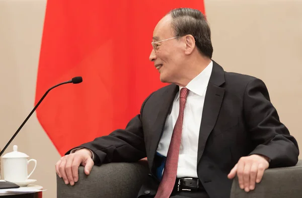 Давос Швейцария Января 2019 Года Ван Цишань Китайский Политик Нынешний — стоковое фото