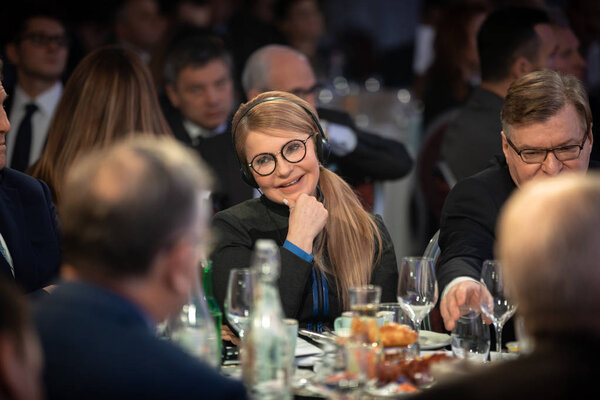 DAVOS, SWITZERLAND - Jan 23, 2019: Peoples deputy of Ukraine Yulia Timoshenko during World Economic Forum Annual Meeting in Davos, Switzerland