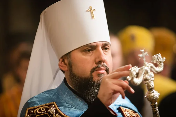 Kiev Oekraïne Februari 2019 Liturgie Onttroning Van Het Primaat Van — Stockfoto