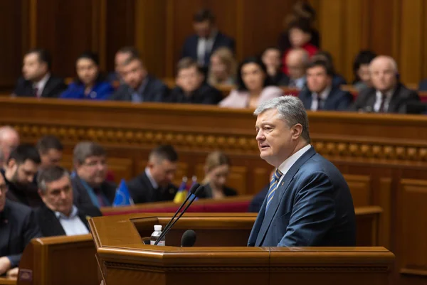 Kiev Ukrayna Şubat 2019 Başkan Ukrayna Petro Poroshenko Ukrayna Kiev — Stok fotoğraf