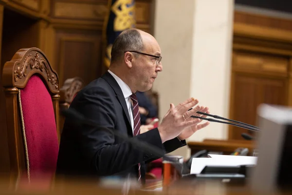 Kiev Ukraina Februari 2019 Arbetande Stunder Sessionen Verkhovna Rada Ukraina — Stockfoto