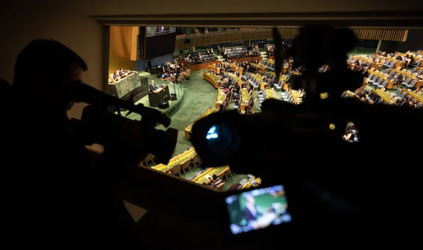 Nova Iorque Eua Fevereiro 2019 Presidente Ucrânia Petro Poroshenko Discursa — Fotografia de Stock