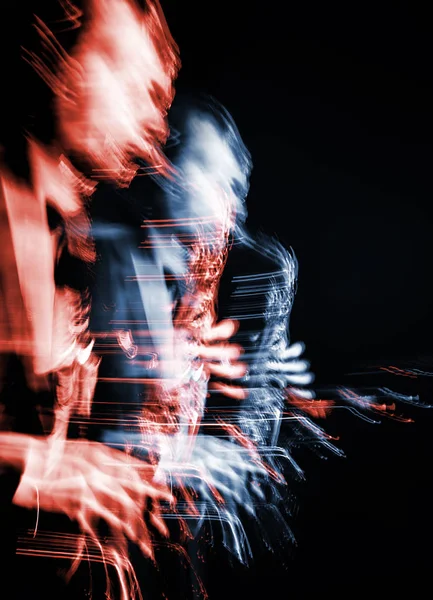 Saxophone player performing on stage — Stock Photo, Image