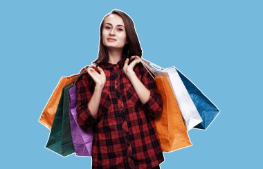 shoping çanta olan kadın