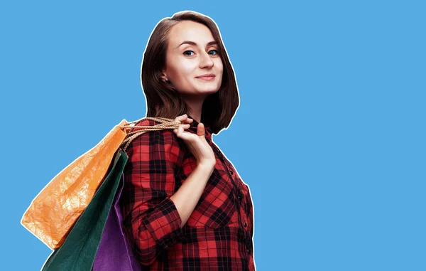 Mujer con bolsas de compras —  Fotos de Stock