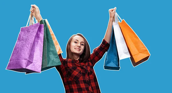 Mujer con bolsas de compras —  Fotos de Stock