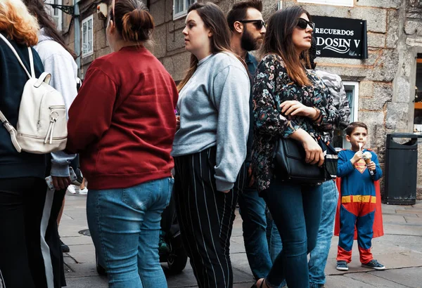 Straat scène van Santiago de Compostela — Stockfoto