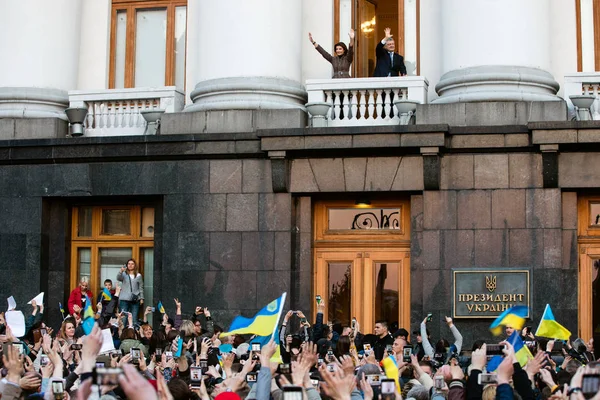 Actie van dankbaarheid aan de president van Oekraïne Petro Poroshenko — Stockfoto