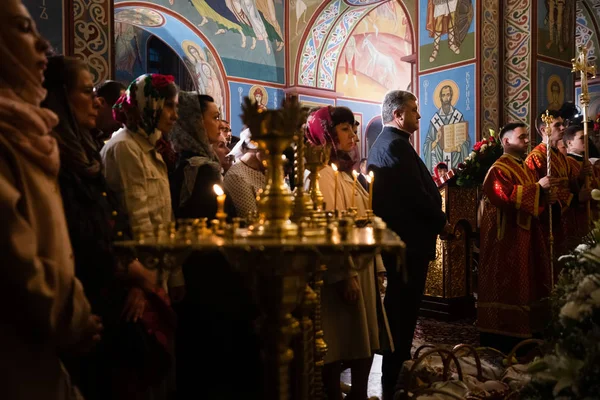 Servicio de Pascua en la Catedral de San Miguel en Kiev — Foto de Stock