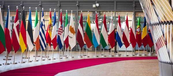 Reunión de los líderes de la UE en la sede de la UE — Foto de Stock