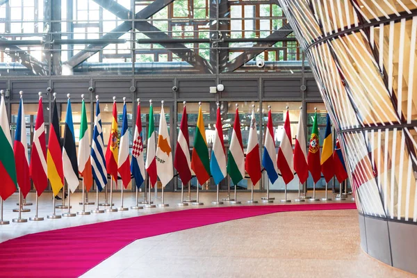 Meeting of EU leaders at the EU headquarters — Stock Photo, Image