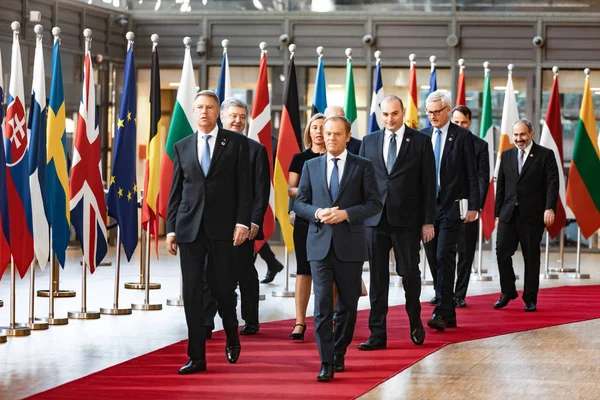 Reunión de los líderes de la UE en la sede de la UE — Foto de Stock