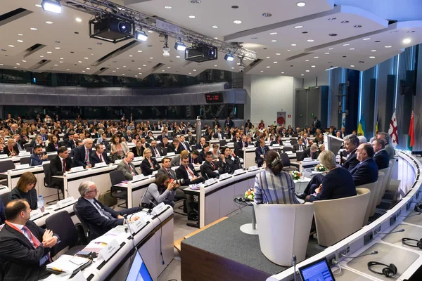 Reunión de los líderes de la UE en la sede de la UE — Foto de Stock