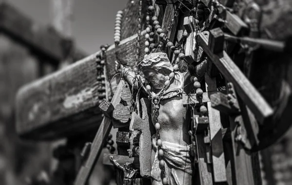 Пагорб хрестів у Силаї, Литва — стокове фото