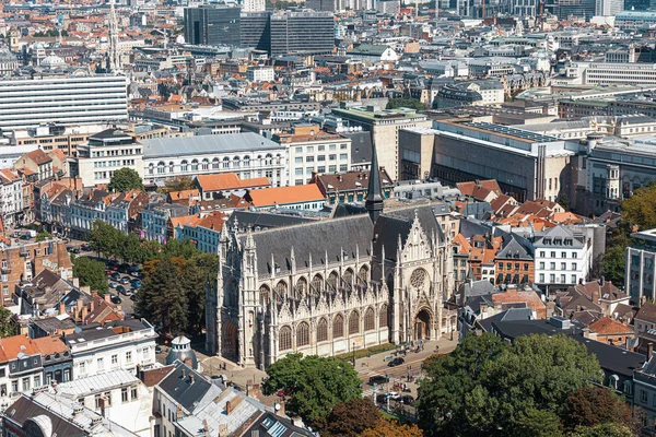 Katedrála Notre dame du sablon v Bruselu — Stock fotografie