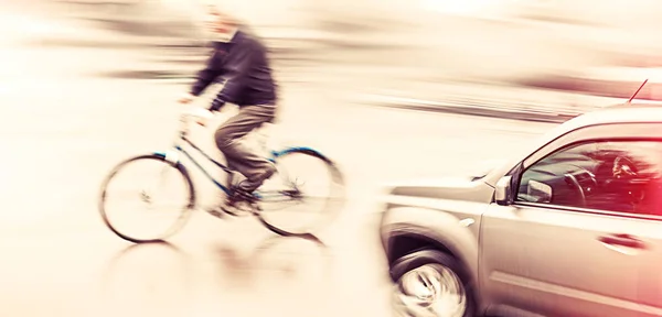 Farliga staden trafiksituationen — Stockfoto