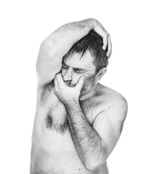 Portrait d'un homme avec un torse nu — Photo