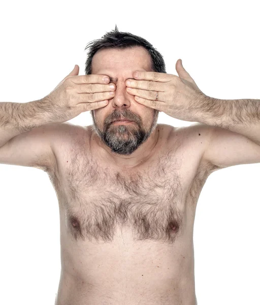 Πορτραίτο ενός άντρα με γυμνό κορμό — Φωτογραφία Αρχείου