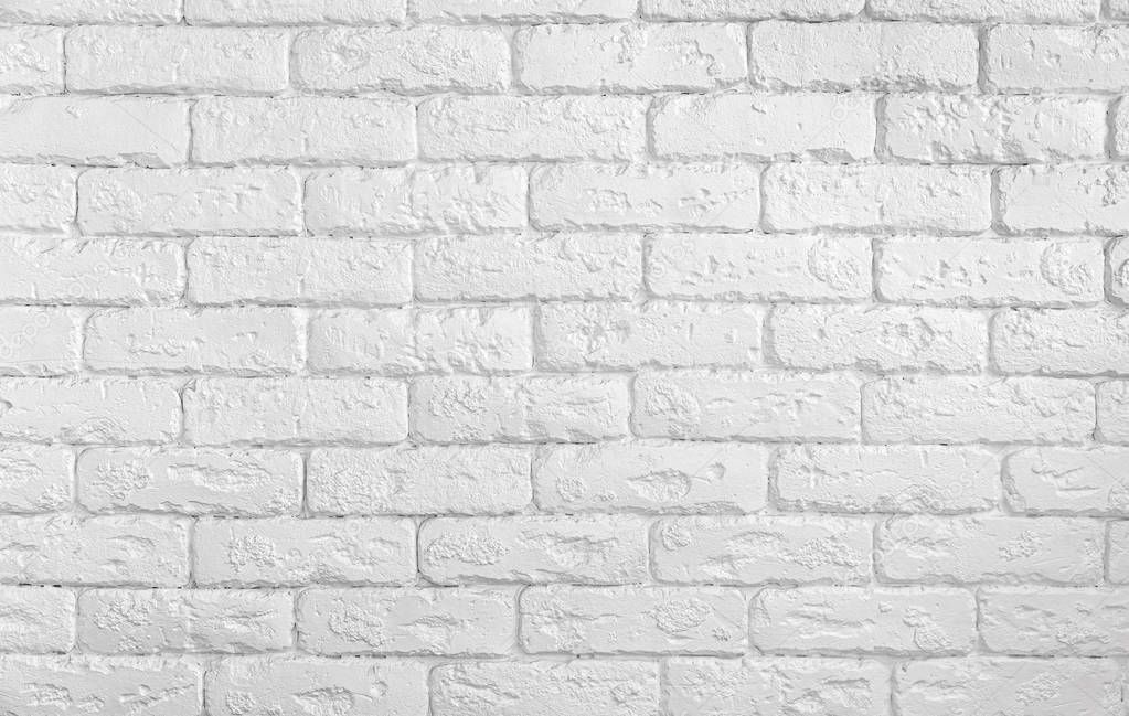 White brick wall background