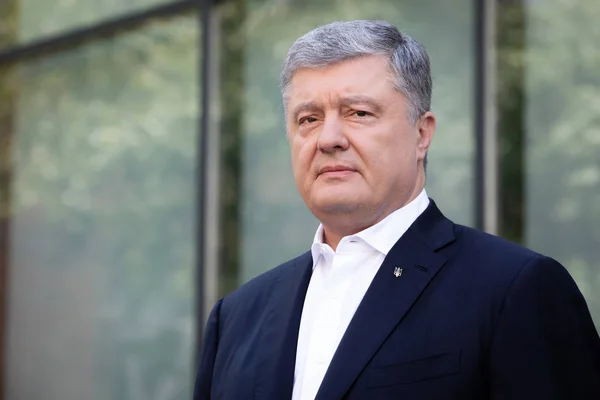 Голова європейської солідарної партії Петро Порошенко — стокове фото