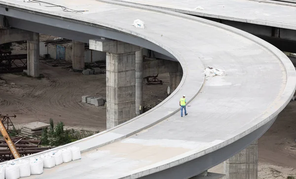 Construção da ponte de Podolsky em Kiev — Fotografia de Stock