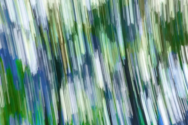 Green trees in motion blur — Stock Photo, Image