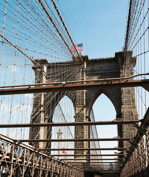 Brooklyn Bridge, New York, Verenigde Staten — Stockfoto