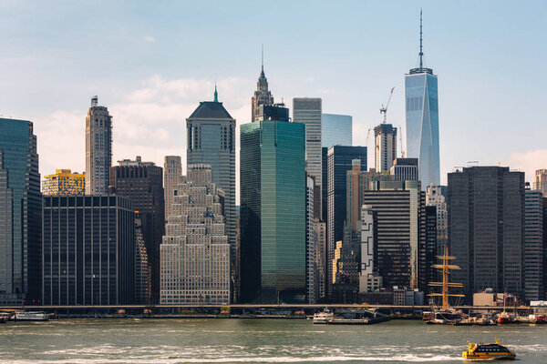 NEW YORK, USA - Apr 27, 2016: Manhattan. New York City skyline panorama