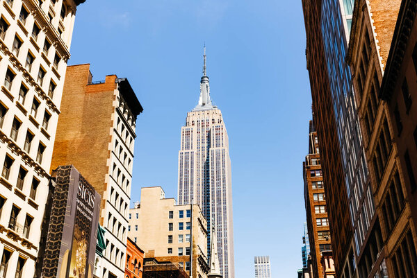 NEW YORK, USA - Apr 30, 2016: Manhattan modern architecture. Sunny day in New York, Empire State Building