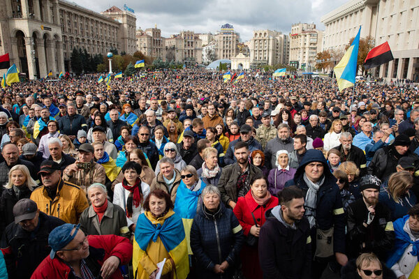 Protests on Independence Square in Kyiv, Ukraine