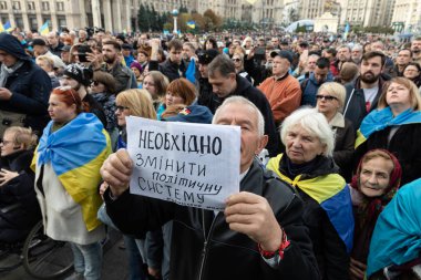 Ukrayna 'nın Kyiv kentindeki Bağımsızlık Meydanı' nda protestolar