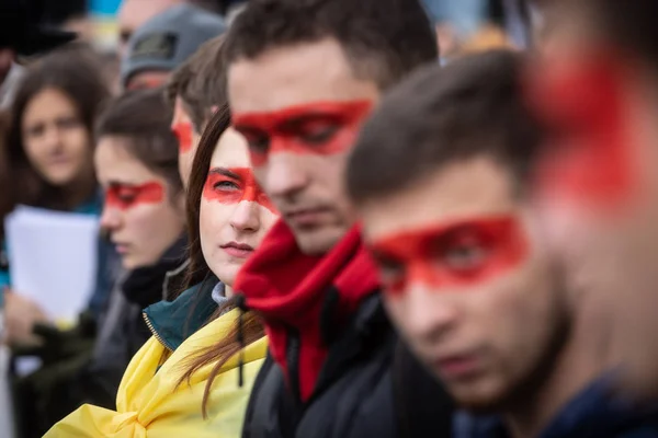 Protests on Independence Square in Kyiv, Ukraine — Stock Photo, Image