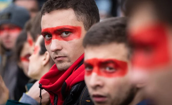 Protests on Independence Square in Kyiv, Ukraine — Stock Photo, Image