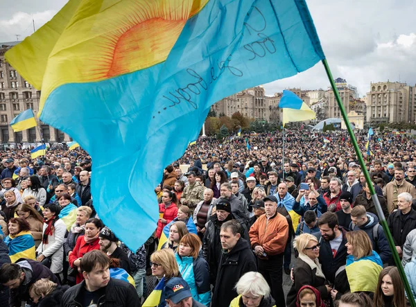 Акции протеста на площади Независимости в Киеве — стоковое фото