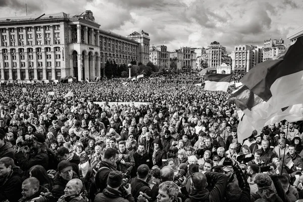 Акции протеста на площади Независимости в Киеве — стоковое фото