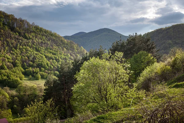 Ηλιόλουστη μέρα, σε ορεινό τοπίο. — Φωτογραφία Αρχείου