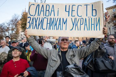 Ukrayna 'nın Kyiv kentindeki Bağımsızlık Meydanı' nda protestolar